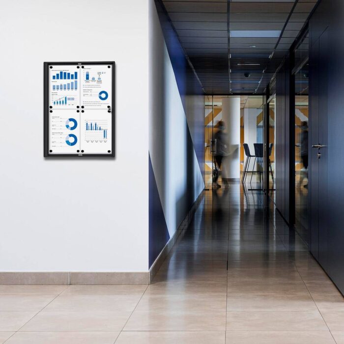 Czarna gablota informacyjna ogłoszeniowa 4xA4 - obrazek 5