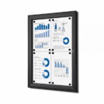 Gablota zewnętrzna informacyjna ogloszeniowa 4xA4 czarna