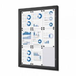 Gablota zewnętrzna informacyjna ogloszeniowa 9xA4 czarna