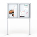 Wolnostojąca zewnętrzna gablota magnetyczna dwuskrzydłowa