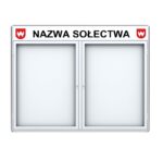 Gablota zewnętrzna z logo