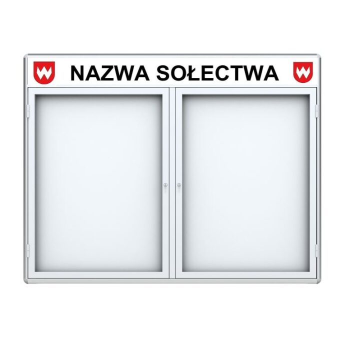 Gablota zewnętrzna z logo