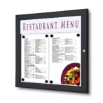 Gablota czarna na menu 2xA4