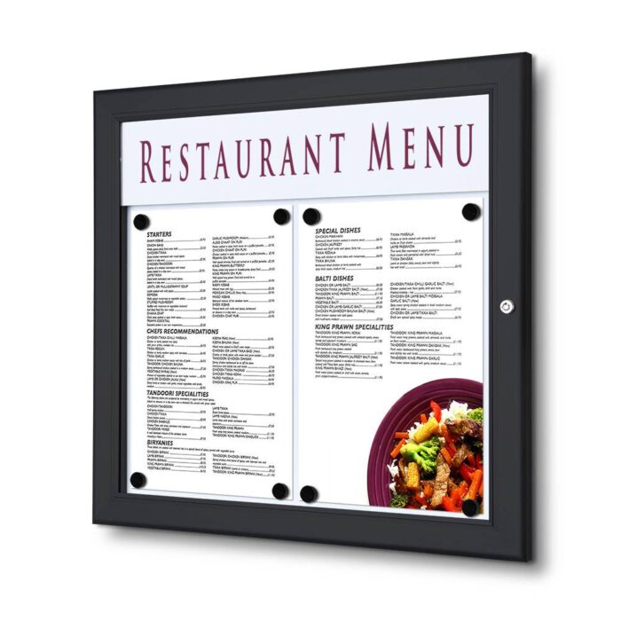 Gablota czarna na menu 2xA4