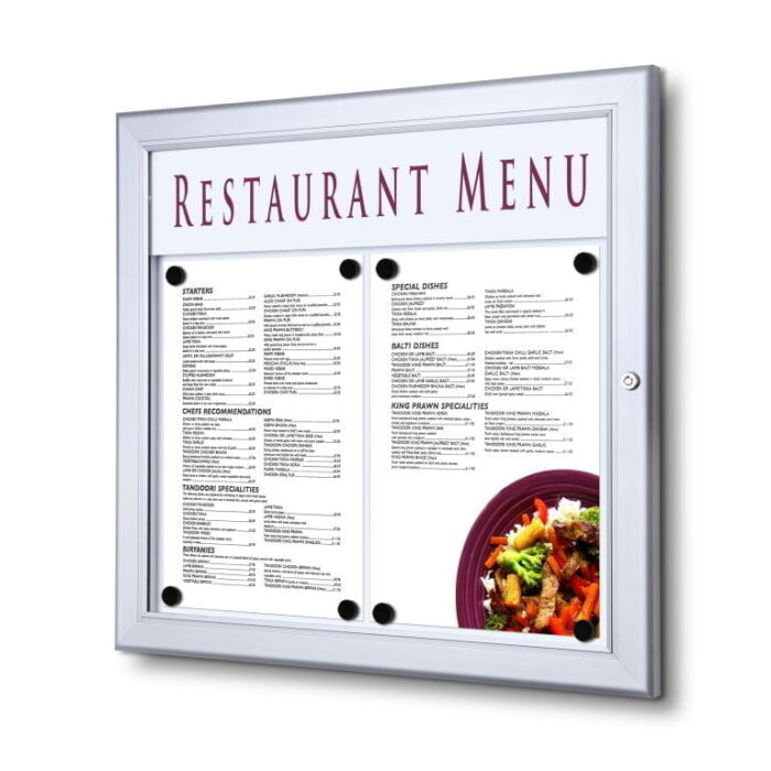 Gablota do restauracji na menu