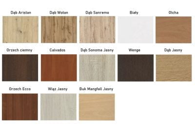 Witryna ekspozycyjna - wzornik kolorów płyty