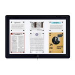 Czarna zewnętrzna tablica gablota ogłoszeniowa