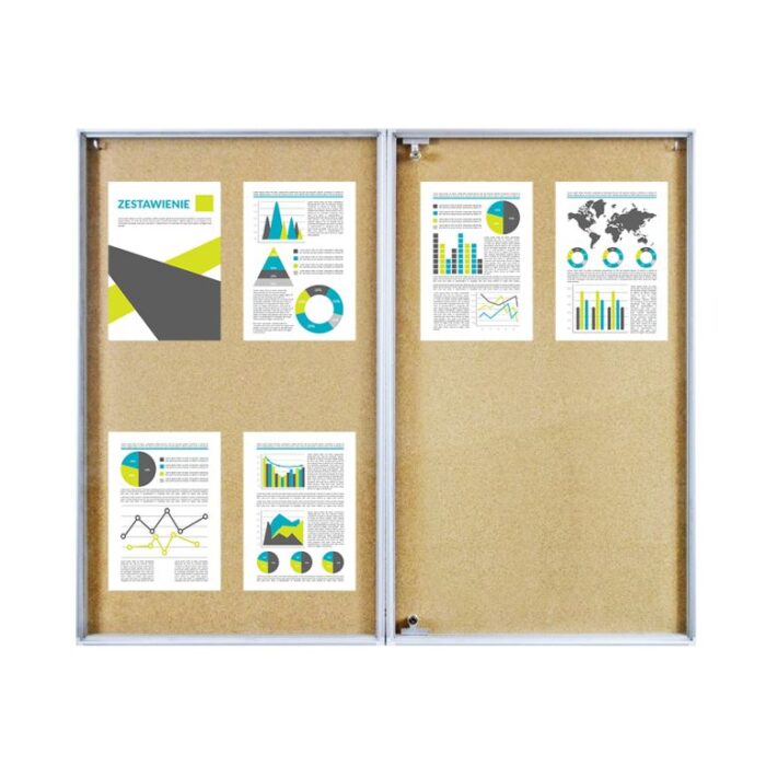 Gablota wewnętrzna dwuskrzydłowa korkowa 150x100