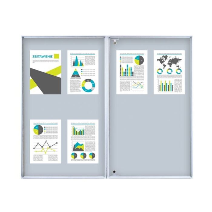 Gablota wewnętrzna dwuskrzydłowa magnetyczna