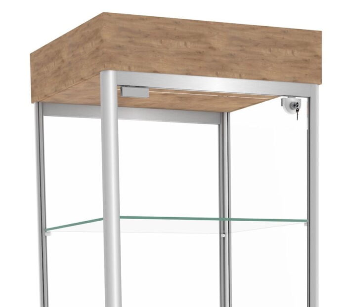 witryna z cokołem szklana