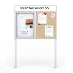 Wolnostojąca gablota dzielona z płytą OSB