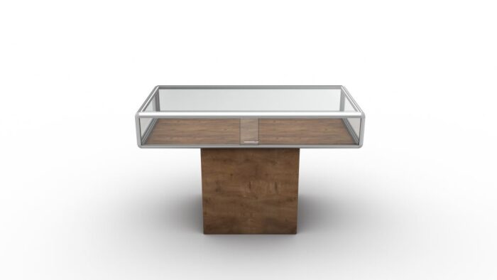 Gablota muzealna pozioma na cokole