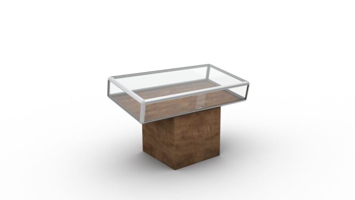 Gablota muzealna lada na cokole meblowym