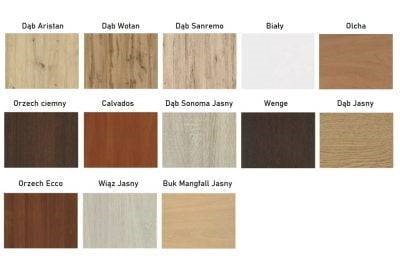 paleta barw płyt meblowych